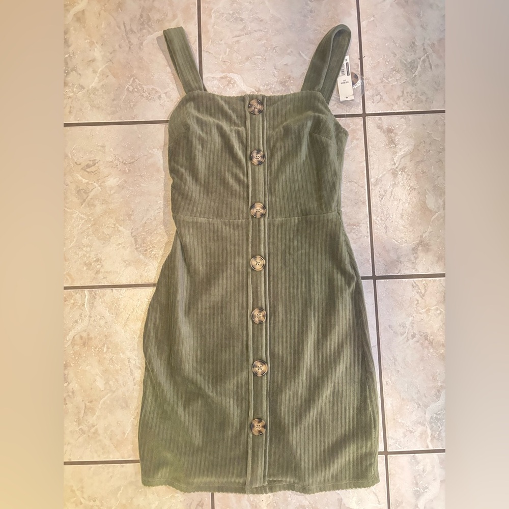 Green Button-Down Dress